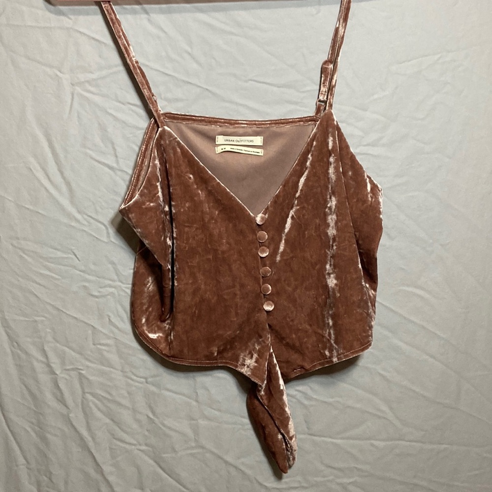 Velveteen crop top